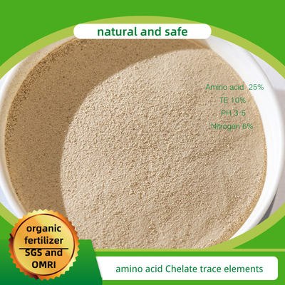 Organic Agricutural Fertilizer Amino Acid Chelate Trace Elements 10% Water Solubility